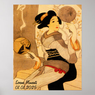 Custom Vintage Aesthetic Japan Kimono Wall Art