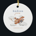 Custom Vintage Airplane Ornament<br><div class="desc">Plane Ornament
Ready to be personalized by you!</div>