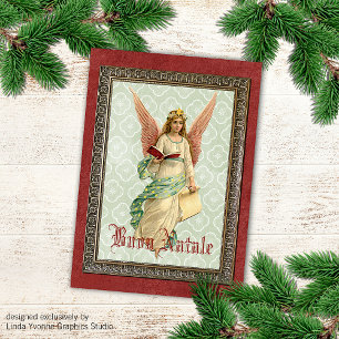 Custom Vintage Antique Holiday Seasons Greetings Card