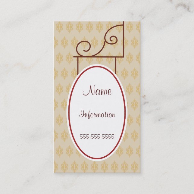 Custom Vintage Antique Sign Business Cards (Front)