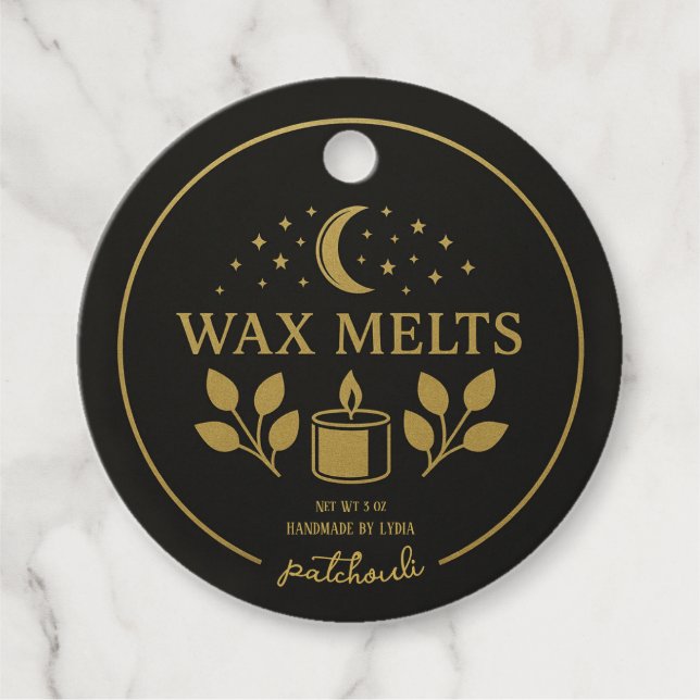 Custom Vintage Apothecary Wax Melts Tag (Front)