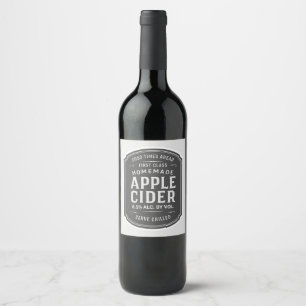 Custom Vintage Apple Cider Label Sticker