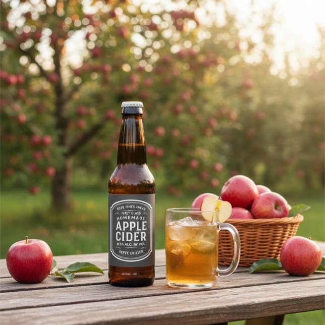 Custom Vintage Apple Cider Label Sticker  (Creator Uploaded)
