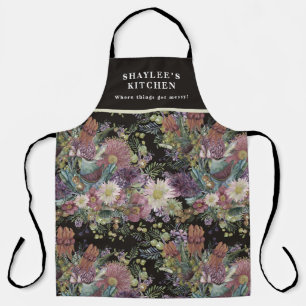 Custom Vintage Australian Wildflowers  Apron