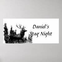 Custom Vintage Bachelor Stag Night Party Banner