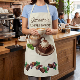 Custom Vintage Bakery Merch Brownie Art Apron