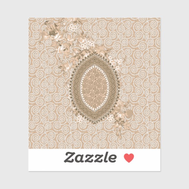 Custom Vintage Botanical Label for Gifts (Sheet)
