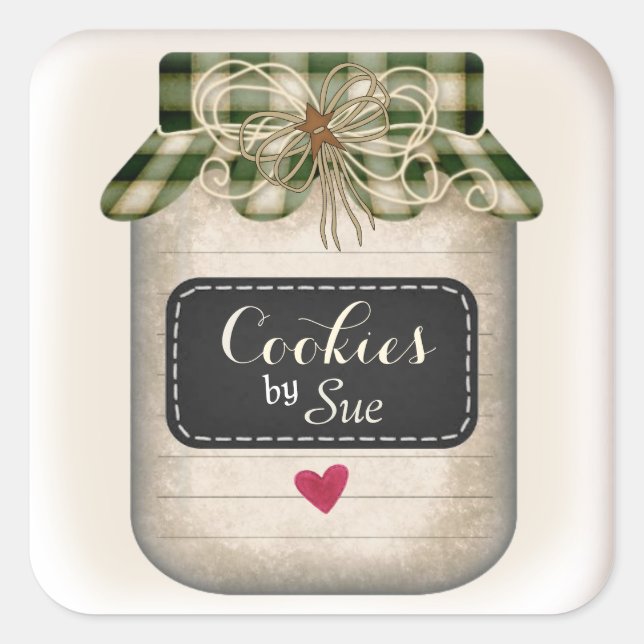 Custom Vintage Charm Cookie Gift Stickers (Front)