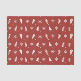 Custom Vintage Christmas Tree Pattern Tissue Paper