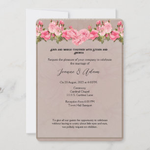 Custom Vintage Classic Floral Frame RSVP Wedding Invitation