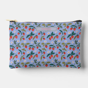 Custom Vintage Cottagecore Strawberry Pattern Accessory Pouch