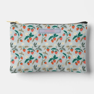 Custom Vintage Cottagecore Strawberry Pattern Accessory Pouch