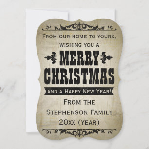 Custom Vintage Country Christmas Greeting Card