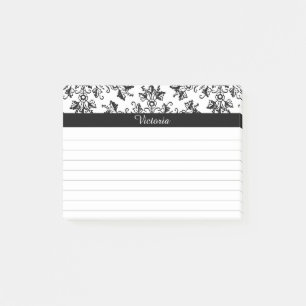 Custom Vintage Daisy Floral Art Lined Stickie Post Post-it Notes