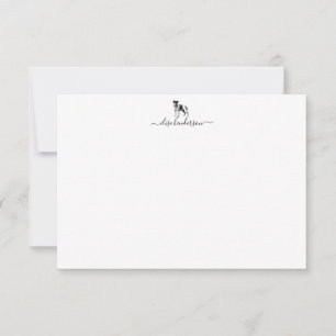 Custom Vintage Dog Fox Terrier Note Card