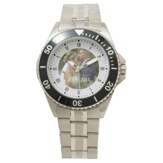 Custom vintage family photo with text watch
