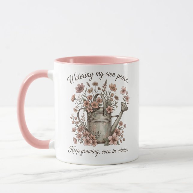 Custom Vintage Floral Botanical Mug (Left)