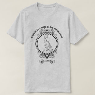 Custom Vintage German Shepherd Crest - Dark Academ T-Shirt