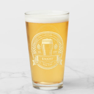 Custom Vintage Glass - Personalized Etched Design