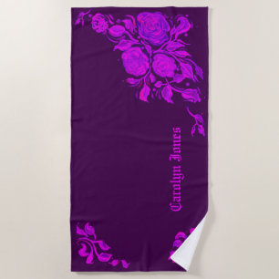 Custom Vintage Gothic Rose Engraving Yoga Mat