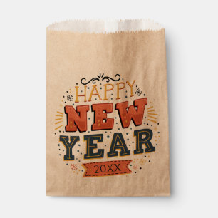 Custom Vintage Happy New Year Eve Design Unique Favour Bag
