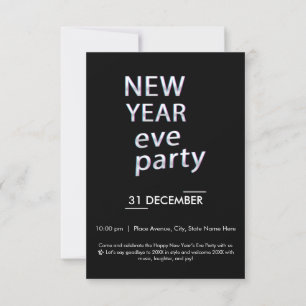 Custom Vintage Happy New Year Eve Design Unique Invitation