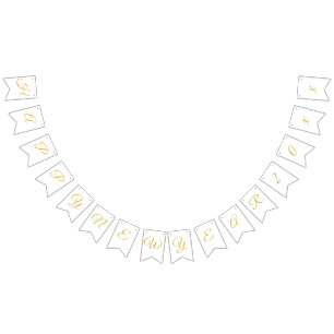 Custom Vintage Happy New Year Eve Party Year Name Bunting Flags