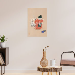 CUSTOM Vintage Japanese Maiko & Tiny Cat Toy Print
