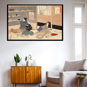 Custom Vintage Japanese Tea Ceremony Art 2 Poster
