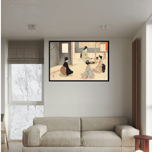 Custom Vintage Japanese Tea Ceremony Art 5  Poster