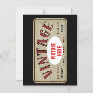 CUSTOM VINTAGE LIMITED EDITION PERSONALIZE PHOTO POSTCARD