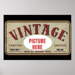 CUSTOM VINTAGE LIMITED EDITION PERSONALIZE PHOTO POSTER