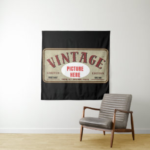 CUSTOM VINTAGE LIMITED EDITION PERSONALIZE PHOTO TAPESTRY