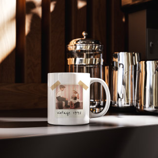 Custom Vintage Photo And Year Birthday Customazed Mug