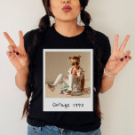 Custom Vintage Photo And Year Nostalgic Birthday T-Shirt<br><div class="desc">Step back in time and celebrate your special day with our Custom Vintage Photo And Year Nostalgic Birthday T-Shirt, designed to evoke the spirit of the Y2K era with a touch of 90s nostalgia. This isn't just any birthday shirt – it's a trip down memory lane, personalized with your own...</div>