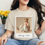 Custom Vintage Photo And Year Nostalgic Birthday T-Shirt<br><div class="desc">Step back in time and celebrate your journey with our Custom Vintage Photo And Year Nostalgic Birthday T-Shirt, a perfect blend of personalized charm and retro flair. Crafted with a bootleg Y2K 90s vibe, this tee is more than just a birthday funny gift – it's a heartfelt homage to cherished...</div>