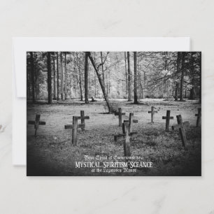 custom vintage photo Halloween party invitation