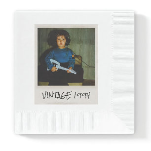 Custom Vintage Photo Napkins Personalized Polaro