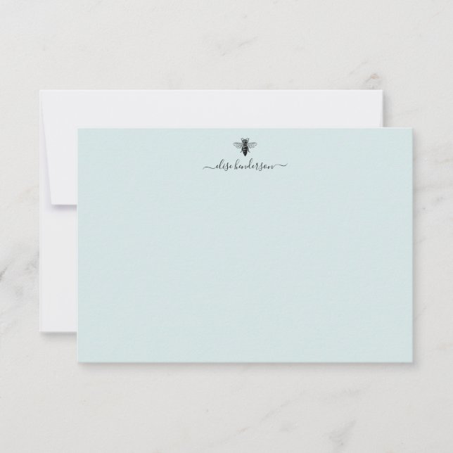Custom Vintage Queen Bee Note Card (Front)