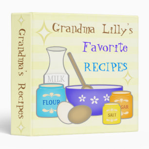 Custom Vintage Recipe Avery Binder