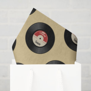 Custom Vintage Retro Vinyl Record Tissue Paper