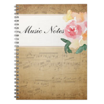 Custom Vintage Sheet Music Notebook