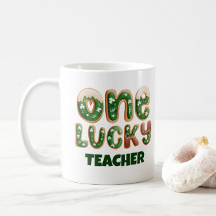 Custom Vintage St Patricks Day One Lucky Teacher Coffee Mug