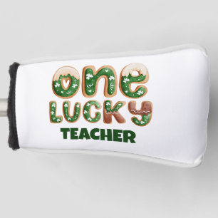 Custom Vintage St Patricks Day One Lucky Teacher Golf Head Cover