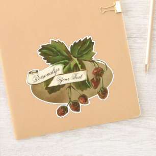 Custom Vintage Strawberry Cute Fruit Grocery Store