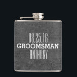 Custom Vintage Style Wedding Groomsman Flask<br><div class="desc">.</div>