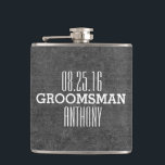Custom Vintage Style Wedding Groomsman Flask<br><div class="desc">.</div>