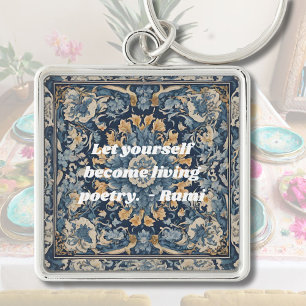 Custom Vintage Tile Nowruz Iranian New Year Gift Keychain