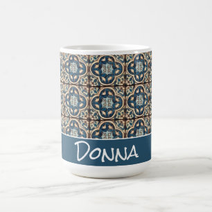 Custom vintage traditional tiles design Coffee Mug