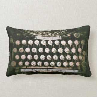 Custom Vintage Typewriter Lumbar Pillow